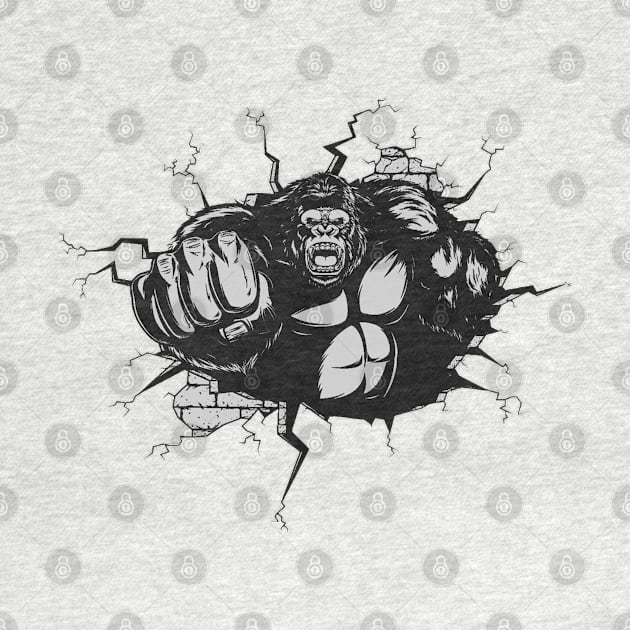 Gorilla by Happy Art Designs